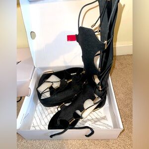 ALDO Gladiator Black Sandals (Size 8)